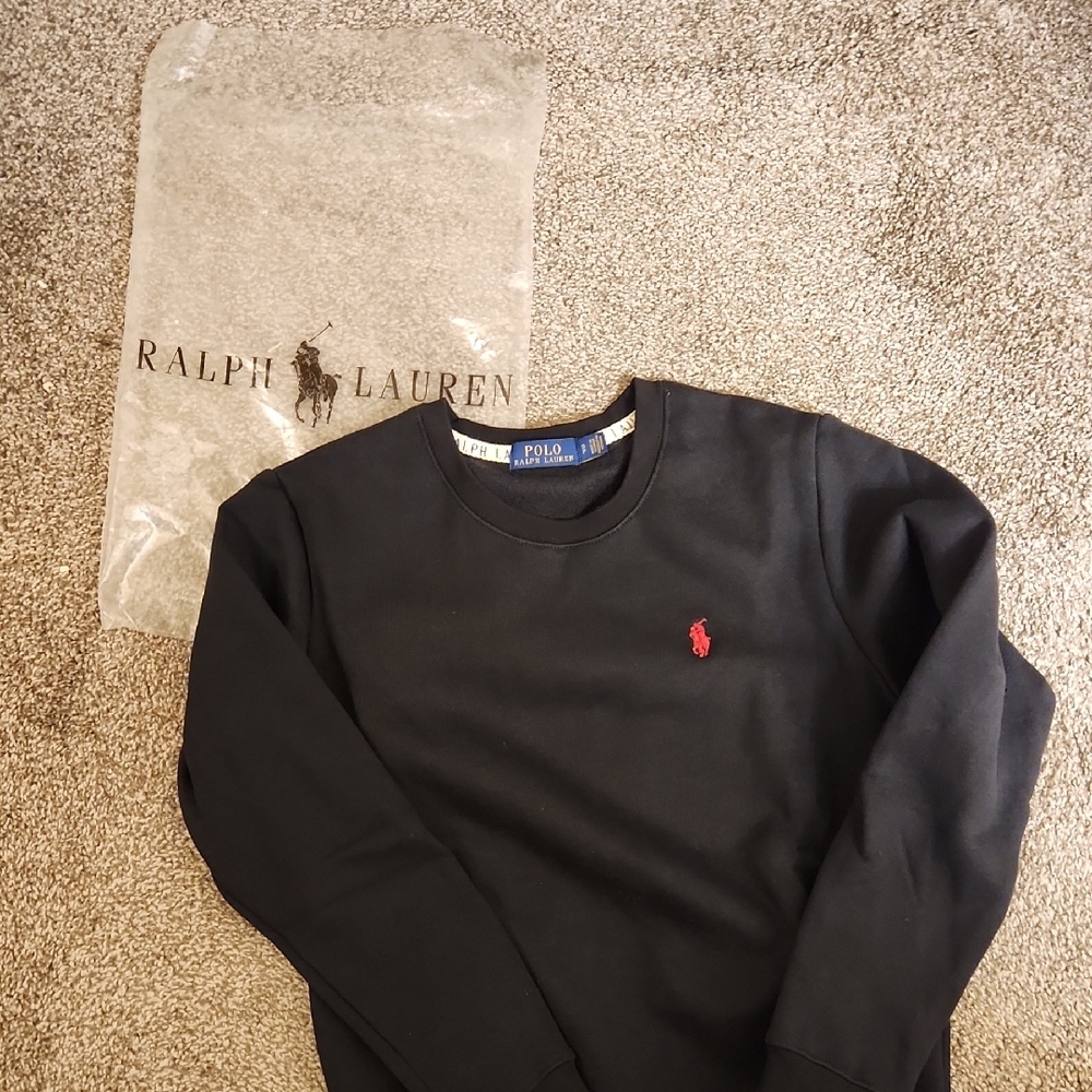 NIB Ralph Lauren Unisex Navy Sweatshirt Sz Small